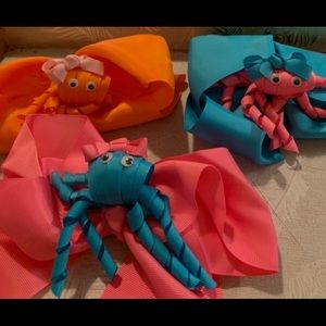 Girls Ictopus ribbon sculpture hairbows
